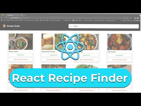 Build a Recipe App With React React Recipe Finder Demo
