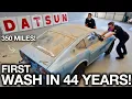 First Wash in 44 years Barn Find Datsun 280z with only 350 Original Miles