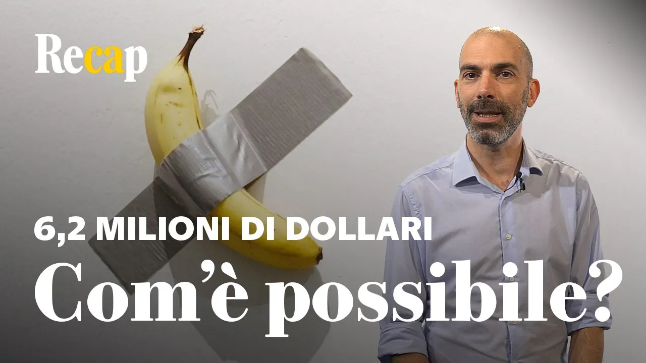 La BANANA di CATTELAN comprata a 6,2 MILIONI e MANGIATA. Come funziona il mercato dell'arte?