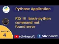 FIX bash-python - command not found error