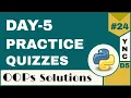 Infytq Object Oriented Programming Using Python Day-5 Practise Quizzes YouthNationCoders
