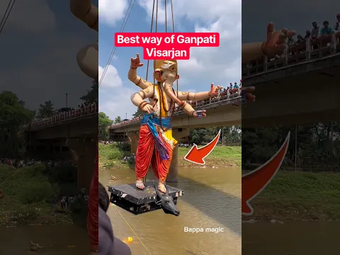 Best way of ganpati visarjan 🥹🙏😍✅ | Ganesh visarjan #ganpatibappamorya #ganpativisarjan
