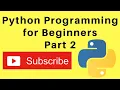 Python Summer Internship Python Programming for Beginners Tutorial Part 2 Craw Security