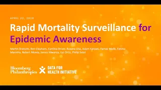 Data for Health Webinar - Rapid Mortality Surveillance for Epidemic Awareness