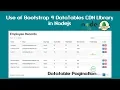 How to use Bootstrap 4 DataTable jQuery in Nodejs DataTable using Bootstrap JQuery