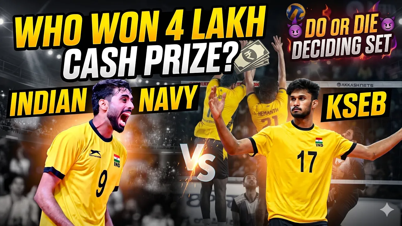 15 points 🥵DO OR DIE! 😈 Indian Navy vs KSEB Deciding Set | Who Won 4 Lakhs? 💴 | Firevolleyball