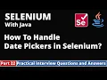 Part22-Selenium with Java Tutorial Practical Interview Questions and Answers Date Pickers