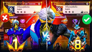 PRIME 1 VS PRIME 8 😱 NOOB TO PRO 🔥 GARENA FREE FIRE