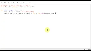 python get dates between two dates