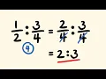 Simplifying ratios involving fractions