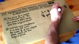 Determine the original amount after a fractional increase or decrease