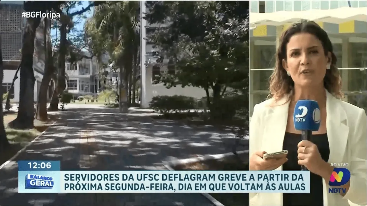 Greve na UFSC: servidores paralisam atividades no início do ano letivo