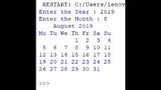 how to create calendar in python