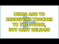 Using ADB to sendevent touches to the phone but cant release