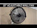 Wall Fan for Garage or Home Gym | Vevor Adjustable Wall Fan