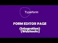 Typeform integrate - Integration Webhooks Demo