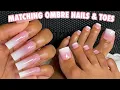 Matching Ombre Nails Toes Acrylic Toes Dupe Amazon Nail Finds ft Novo Ovo Pre Apex Nails