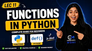 Functions in Python Python Functions Explained in Hindi Python Course Lecture 11