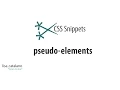 Pseudo elements