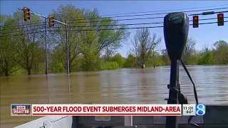 500-year flood submerges Midland area