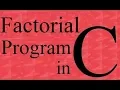 C Programming Tutorial - Factorial program in C language Program by Saurabh Bhargava