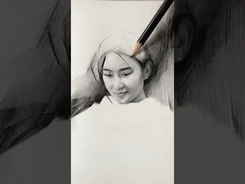 Another sketch from before 🤍📔 Graphite and charcoal on paper #sketch #drawing