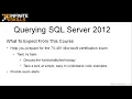 Microsoft SQL Server 2012 Certification Training Exam 70-461 - learn Microsoft 70-461