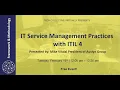 Lagu IT Service Management practices with ITIL 4