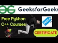 GFG Start with C Python free Courses and Certificate GeeksforGeeks s