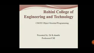 CS8392 Object Oriented programming