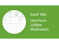 Excel VBA UserForm ListBox Multiselect