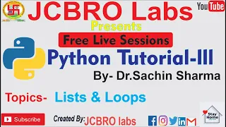 Live Python Tutorial 3 Lists and Loops