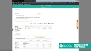mySDCCD - How to Register from the Waitlist with Permission Number Add Code