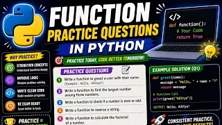 Python Functions Practice Questions Complete Beginner Course
