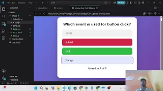 Js In this I built an Interactive Quiz Master using HTML CSS and JavaScript