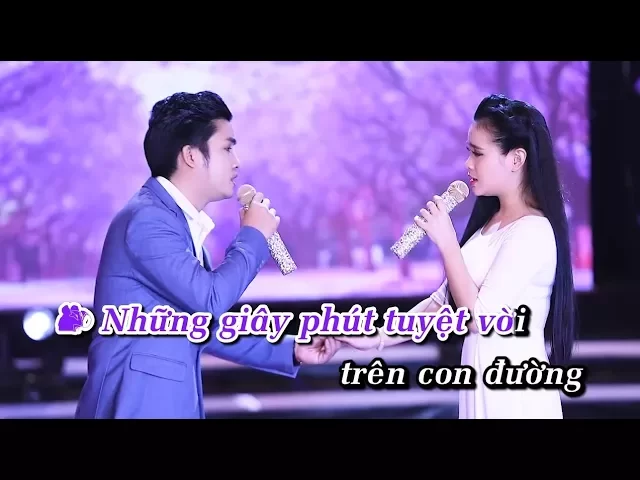 [KARAOKE] Đường Tím Ngày Xưa - Thiên Quang ft Quỳnh Trang