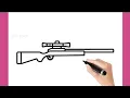 HOW TO DRAW SNIPER GUN
