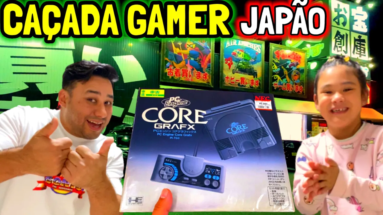 CAÇADA GAMER NO JAPÃO, PC ENGINE CORE GRAPX, e MUITOS GAMES