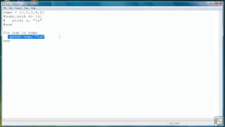 Infinite Skills Ruby Programming 27 - For In And Each Loops