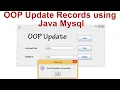 OOP Edit Records using java mysql