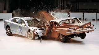 1959 Chevrolet Bel Air vs 2009 Chevrolet Malibu IIHS crash test