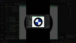 BMW Logo with Python Turtle Graphics source code below