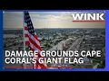 Cape Coral s 250-foot American flag taken down after damage found