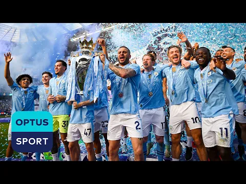 Download MP3 FOUR IN A ROW: Manchester City lift the Premier League trophy again 🏆🏆🏆🏆