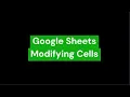 Google Sheets Modifying Cells