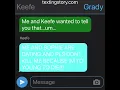 Sokeefe tells Grady texting story
