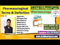 Pharmacological Terms L-4 Unit-1 Pharmacology 4th Semester