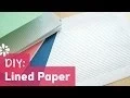 DIY Lined Paper for Bookbinding Sea Lemon