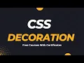 CSS DECORATION WEB DEVELOPMENT COURSE mr computerwiz With Certificates