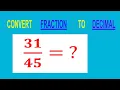 CONVERT FRACTION TO DECIMAL